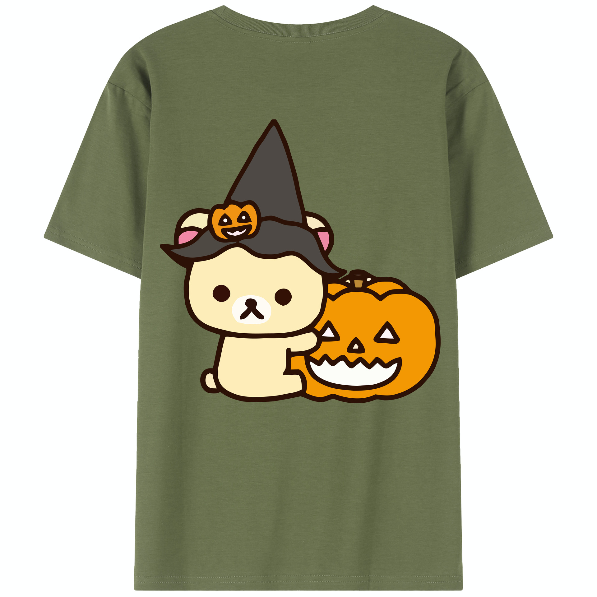 （画像用） リラックマ リラックマ キイロイトリ Rilakkuma Korilakkuma Kiiroitori 綿100％半袖Tシャツ（背面プリント）